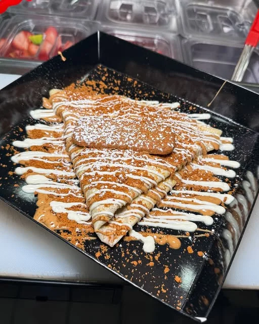 Blazin Treatz chocolate-drizzled dessert